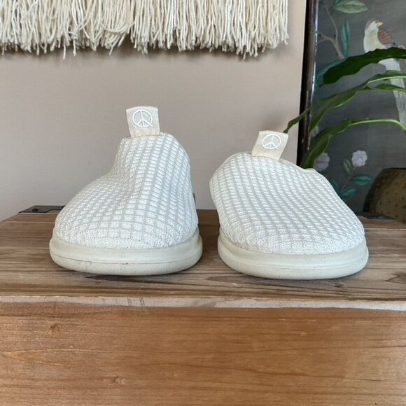 Museum of Peace & Quiet x Lusso Cloud Pelli Bone/Off White Slipper Mules Size 8 - Picture 3 of 11